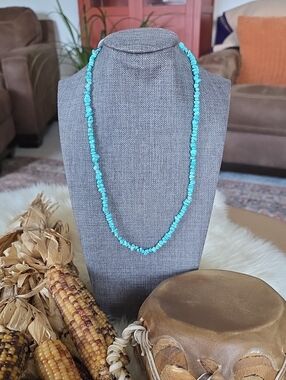 Beautiful NWT Southwest Sleeping Beauty Turquoise Nugget 20" Necklace 🩵🎁